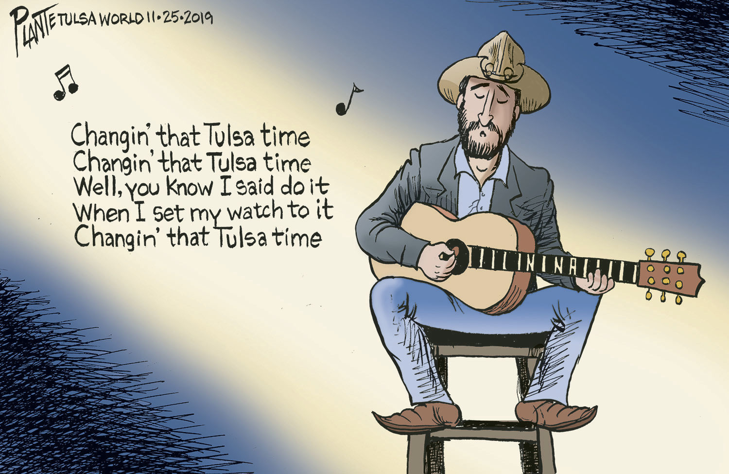 Bruce Plante Cartoon: Tulsa Time